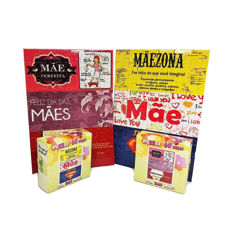 Kit 6 Quebra-Cabeça Dia Das Mães 60 Peças Mães Nas Empresas