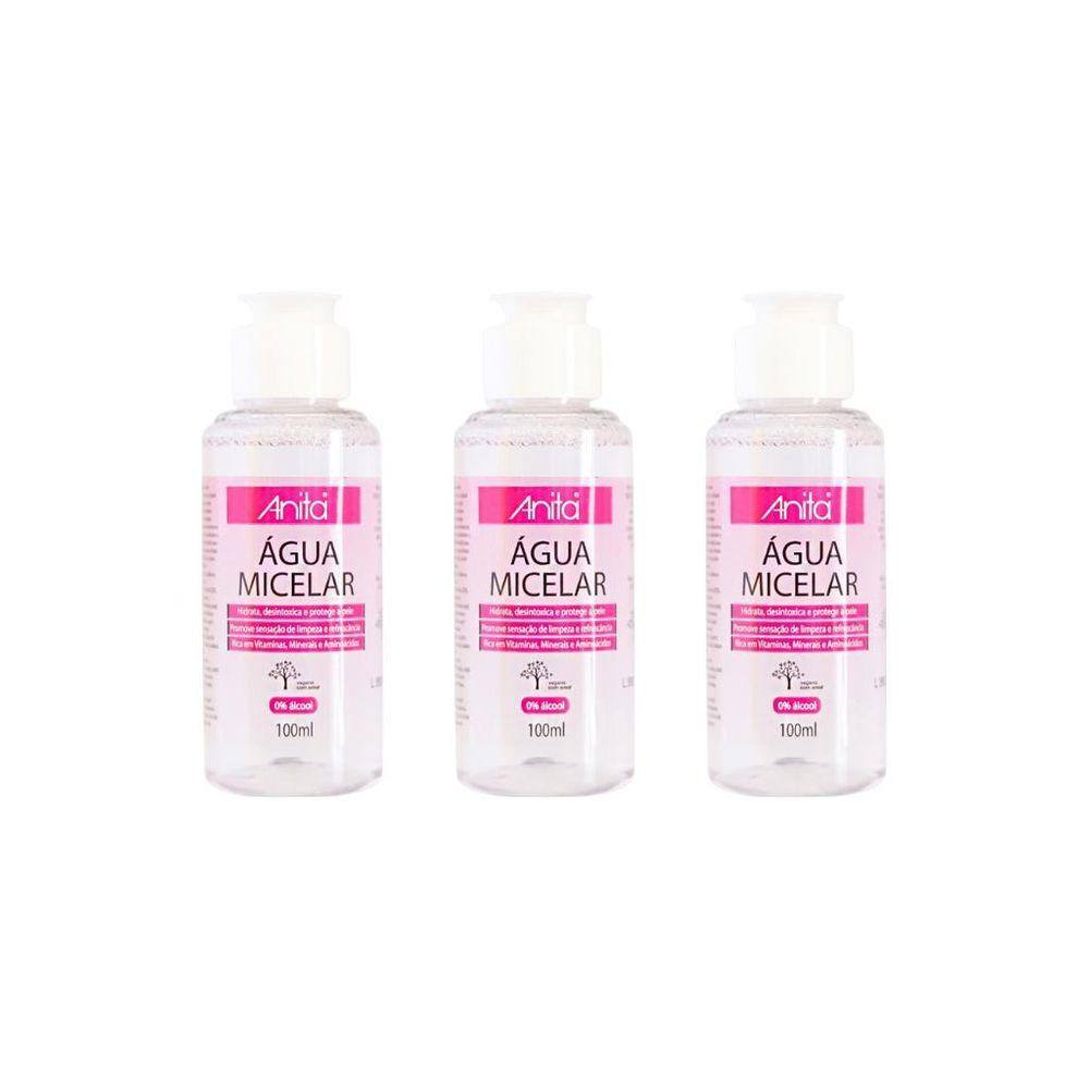 Agua Micelar Anita 100Ml - Kit Com 3Un