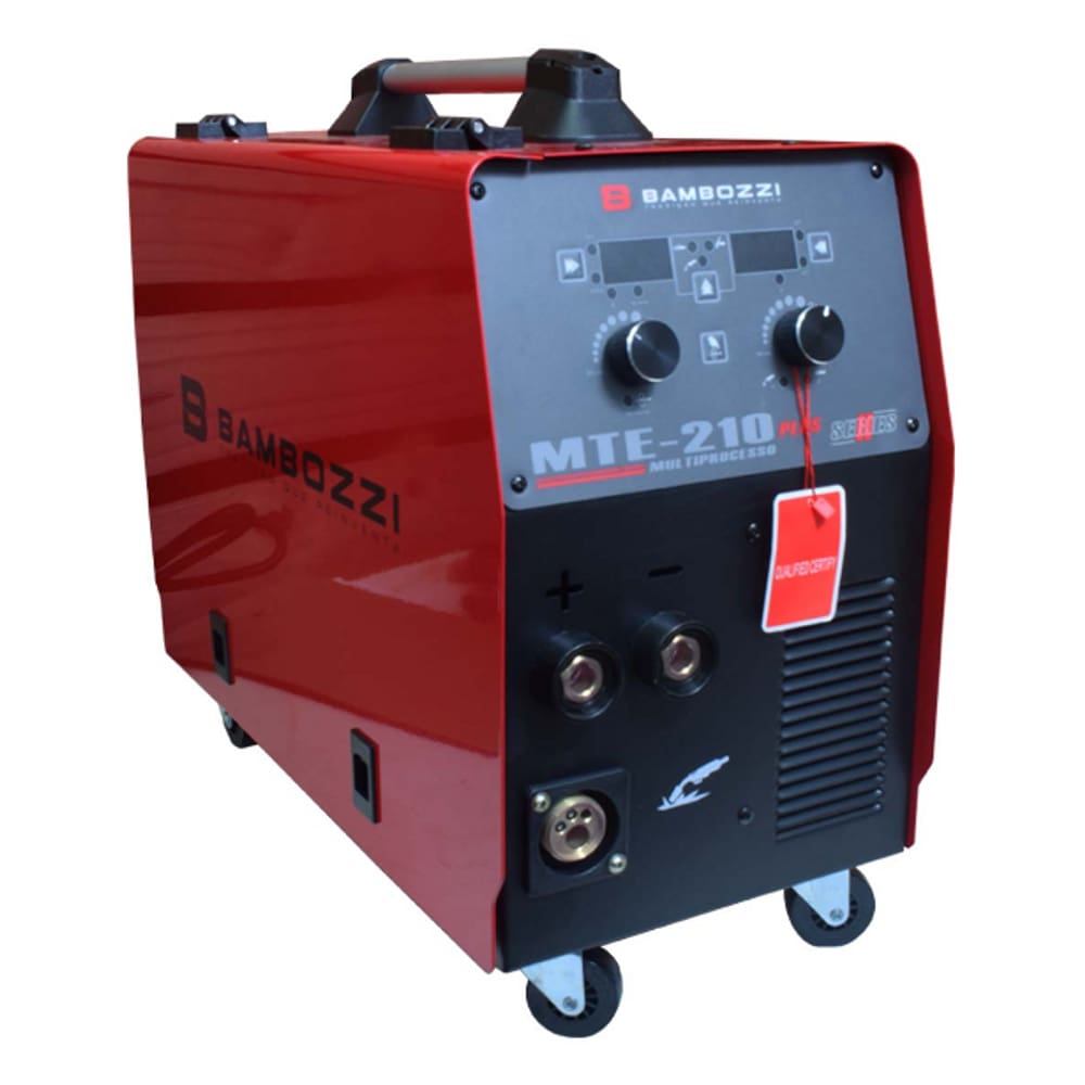 Inversora de Solda Bivolt Multiprocesso Tig, Mig e Eletrodo - MTE 210 PLUS Bambozzi