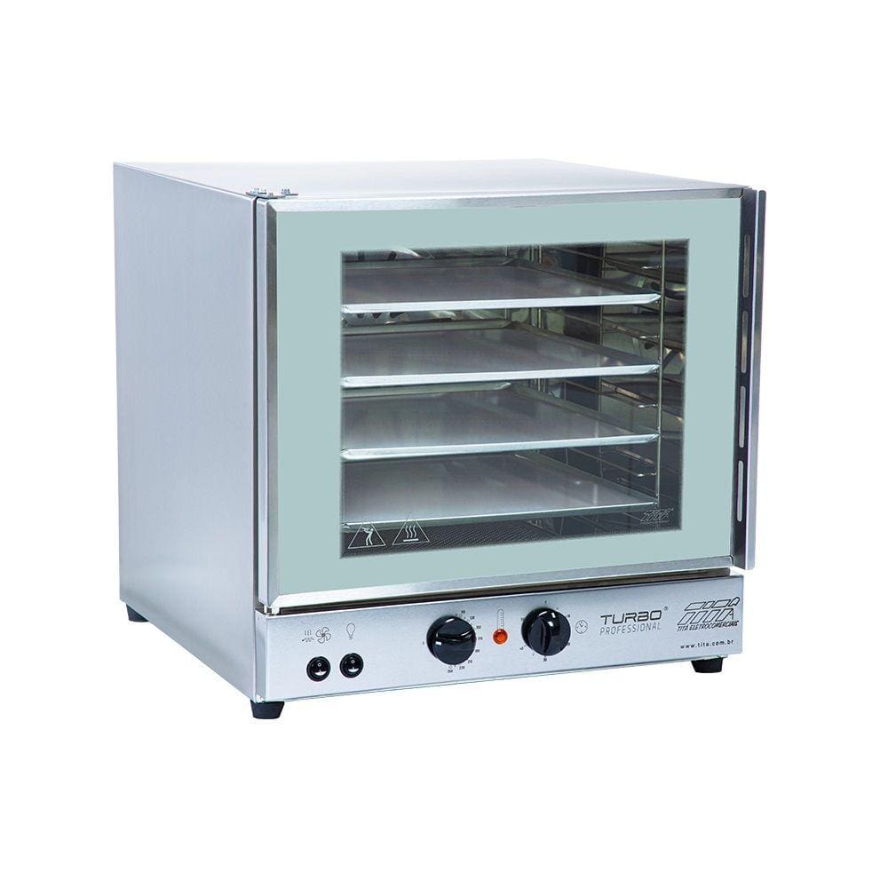 Forno Elétrico de Convecção FETP Azul 4 Assadeiras Modelo Turbo Professional Analógico Titã