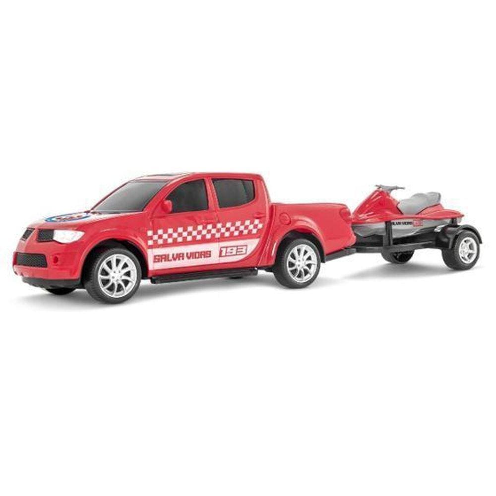 Carrinho Pick-Up Resgate Com Jet Ski Roma