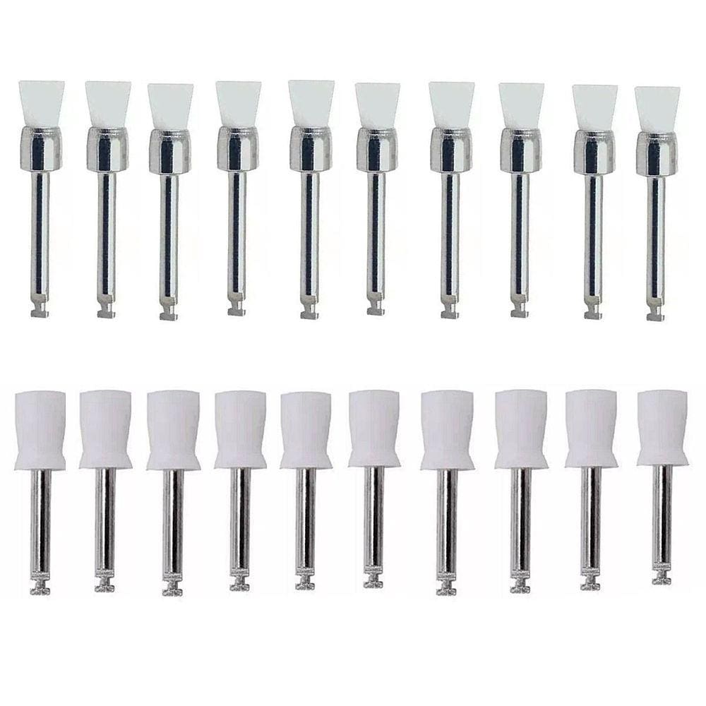 Kit 10 Escovas Robson + 10 Taças Borracha Profilaxia E