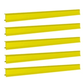 Porta Etiqueta Bandeja Gondola Fit 90 Cm Amarelo Kit Com 25