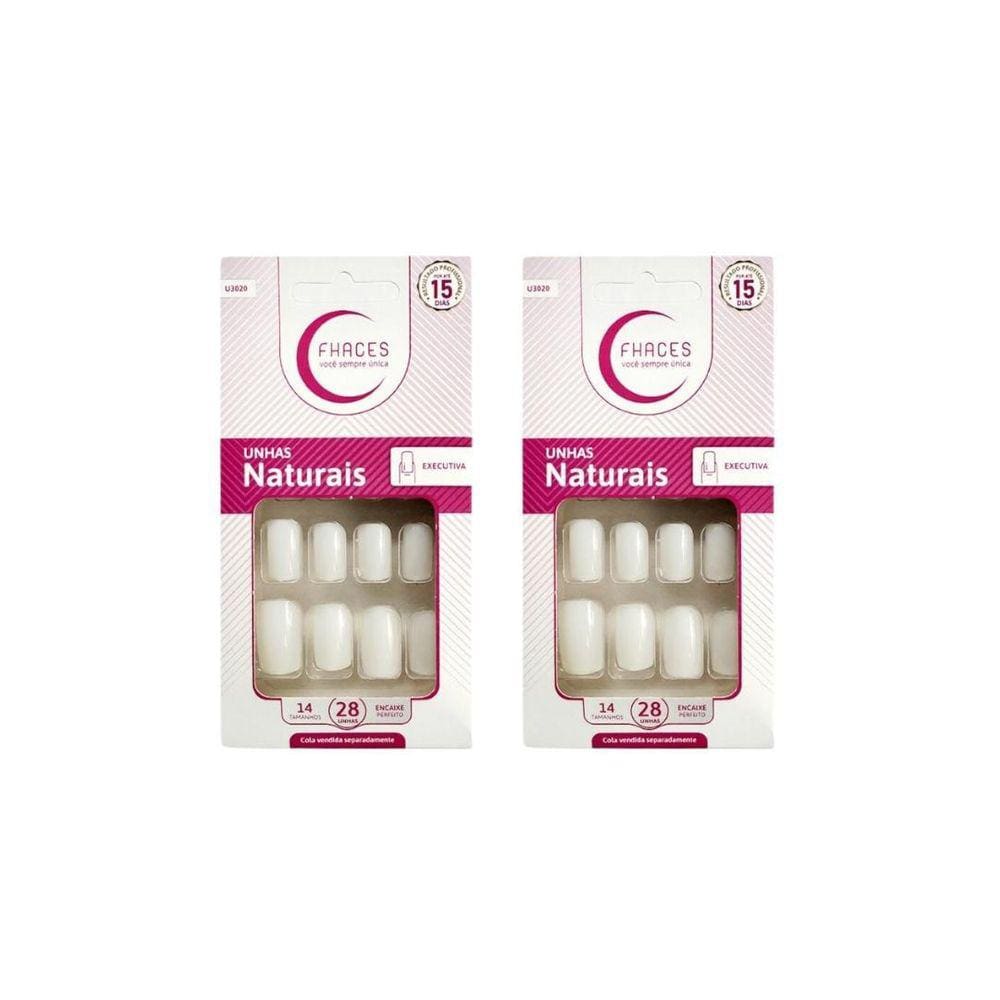 Unhas Postiças Fhaces Natural Executiva Com 24Un - 2Un