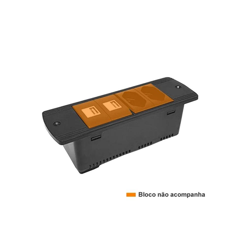 Régua para Tomadas Série 170mm 4 Blocos S/Bloco Qm18706 QTMOV