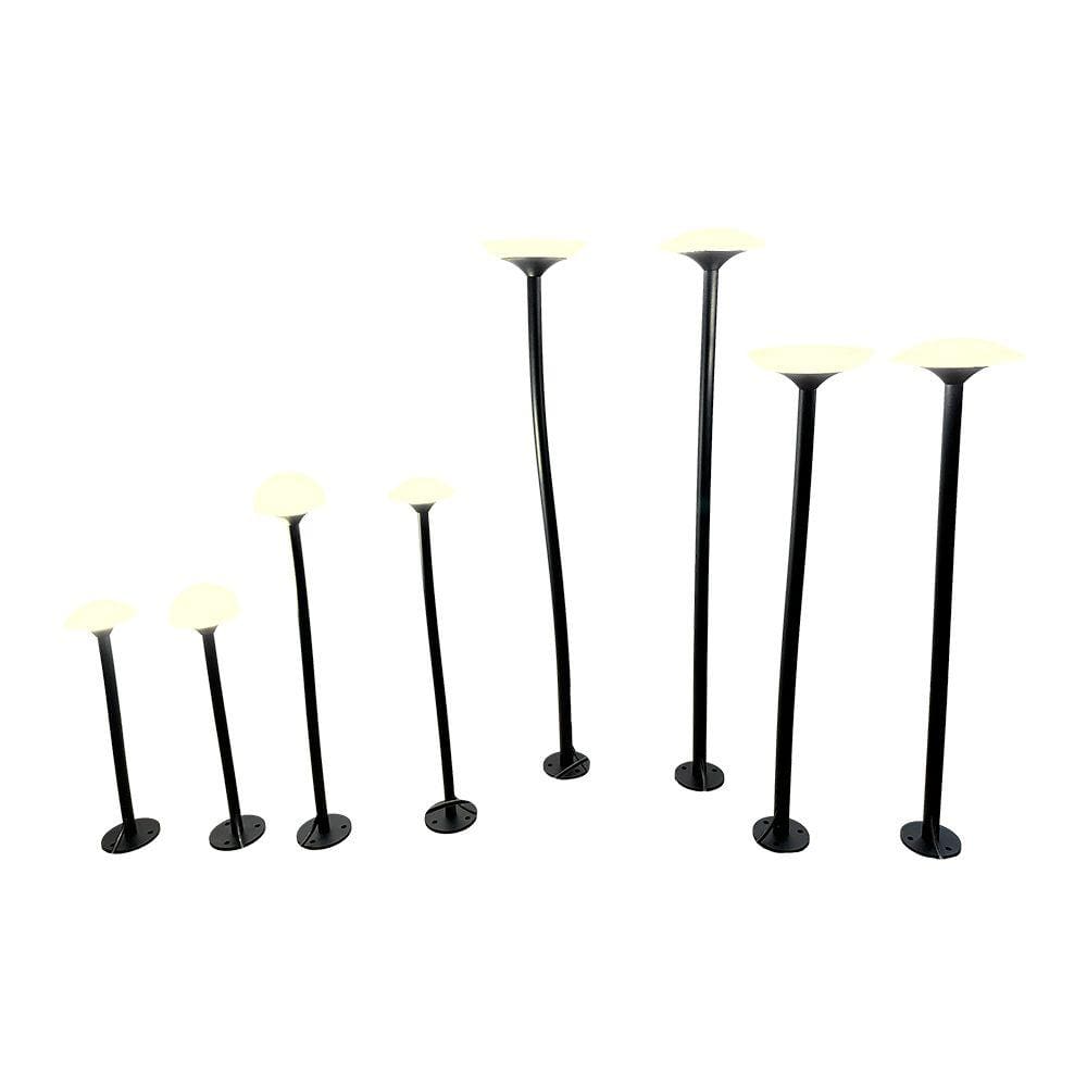 Luminária de Jardim Nordecor Pilze 6613 Led Bivolt Preto 3000K Luz Amarela