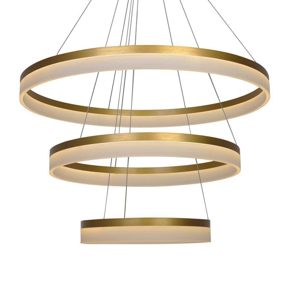 Lustre Pendente Nitrolux ACR-201D Dourado Led Bivolt