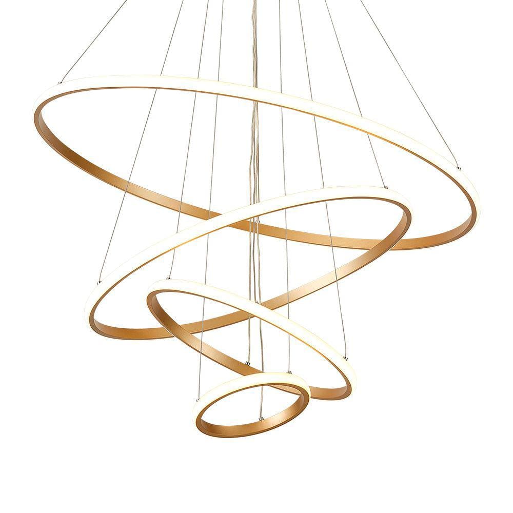 Lustre Pendente Nitrolux LP-404A Dourado Led Bivolt