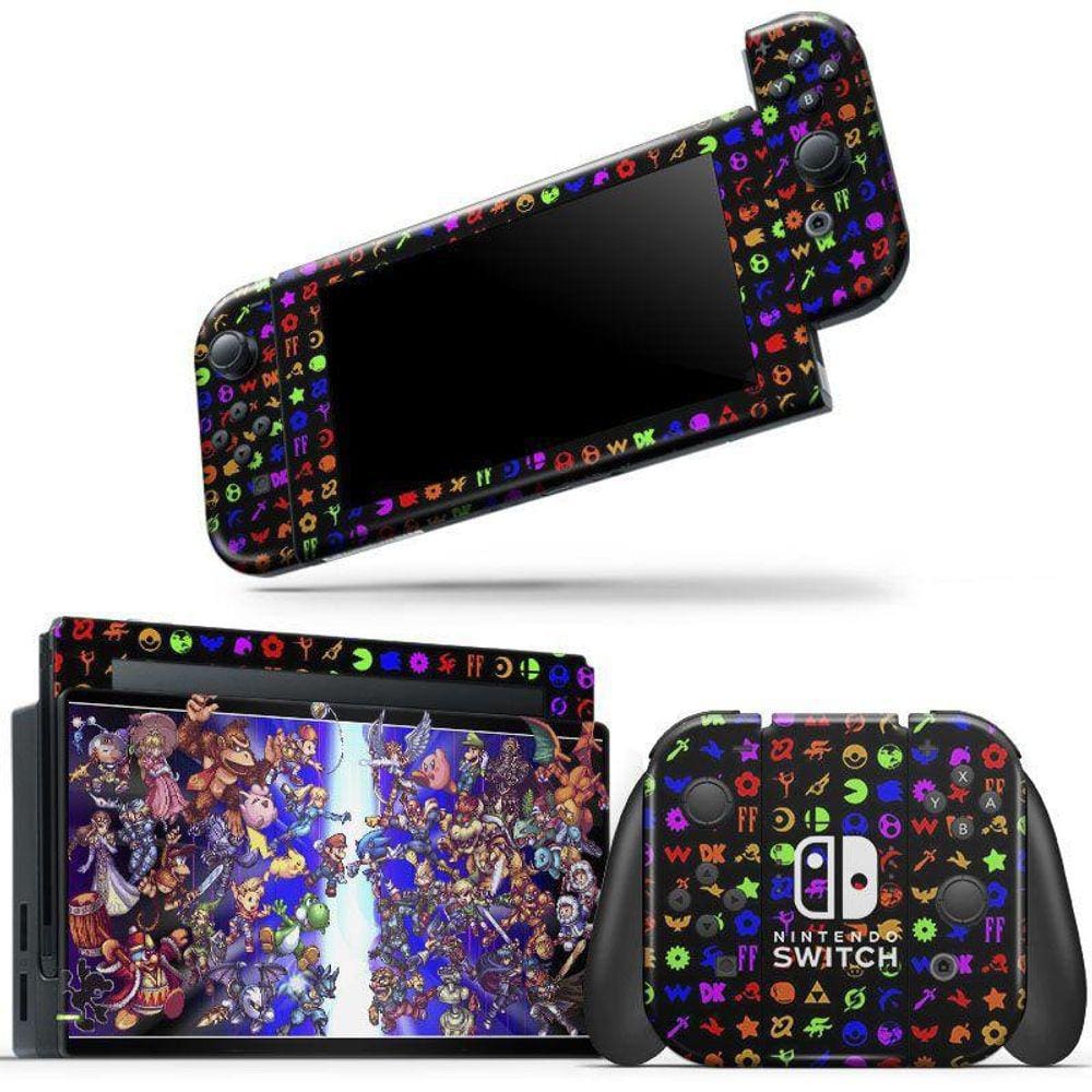 Skin Adesivo Protetor Para Nintendo Switch Smash Bros Ultimate B8