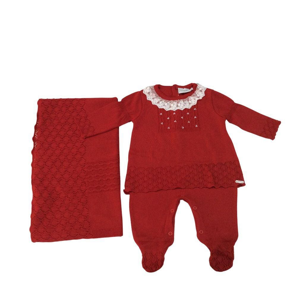 Saida Maternidade Tricot Feminina Noruega Vermelha