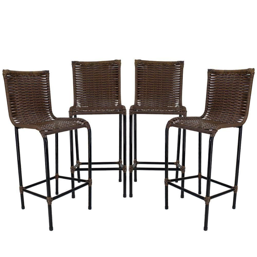 4 Banquetas Em Diplomata Argila