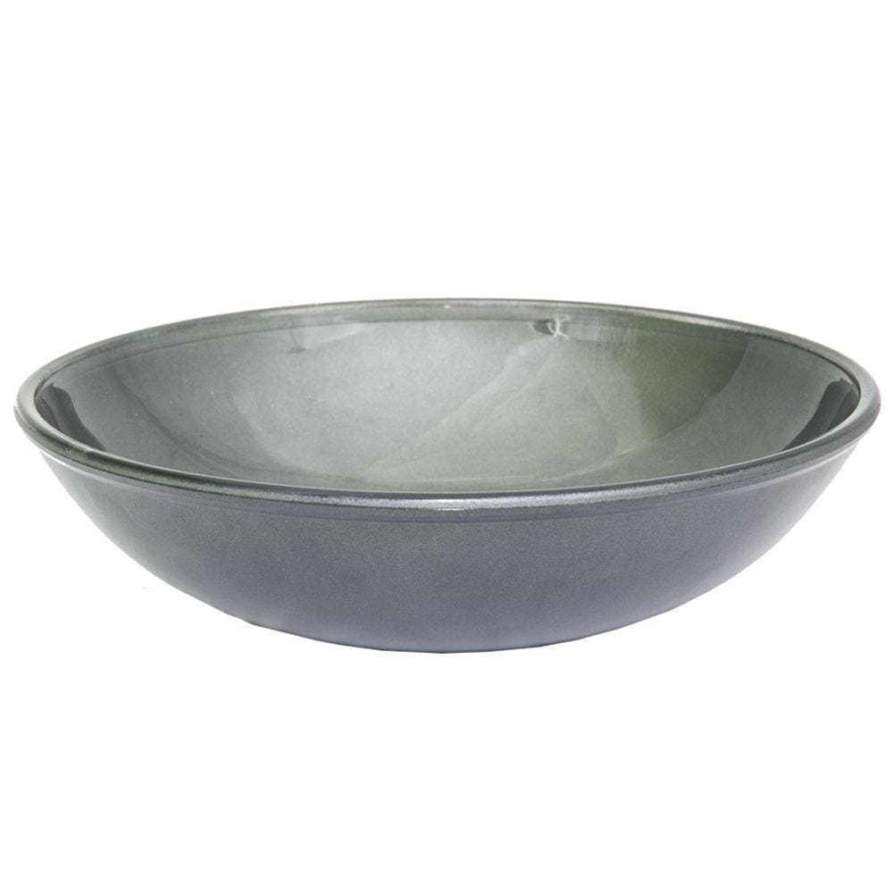 Cuba de Vidro Cinza de Sobrepor para Banheiro Lavabo 35cm