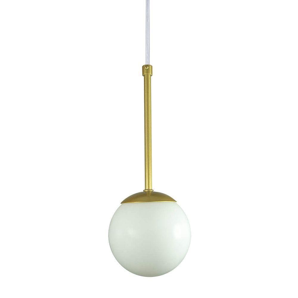 Pendente Globo Esfera De Vidro 12cm - Ouro - Vidro Branco