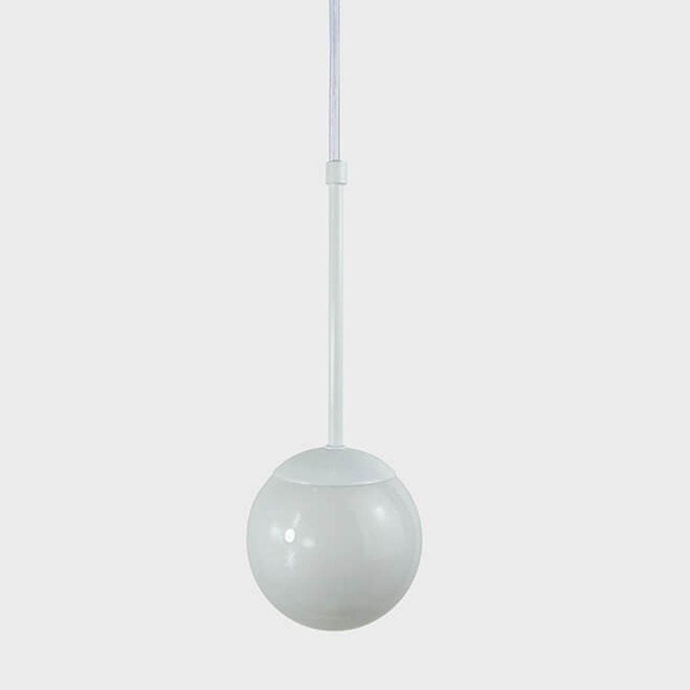 Pendente Globo Esfera De Vidro 12cm - Branco - Vidro Branco