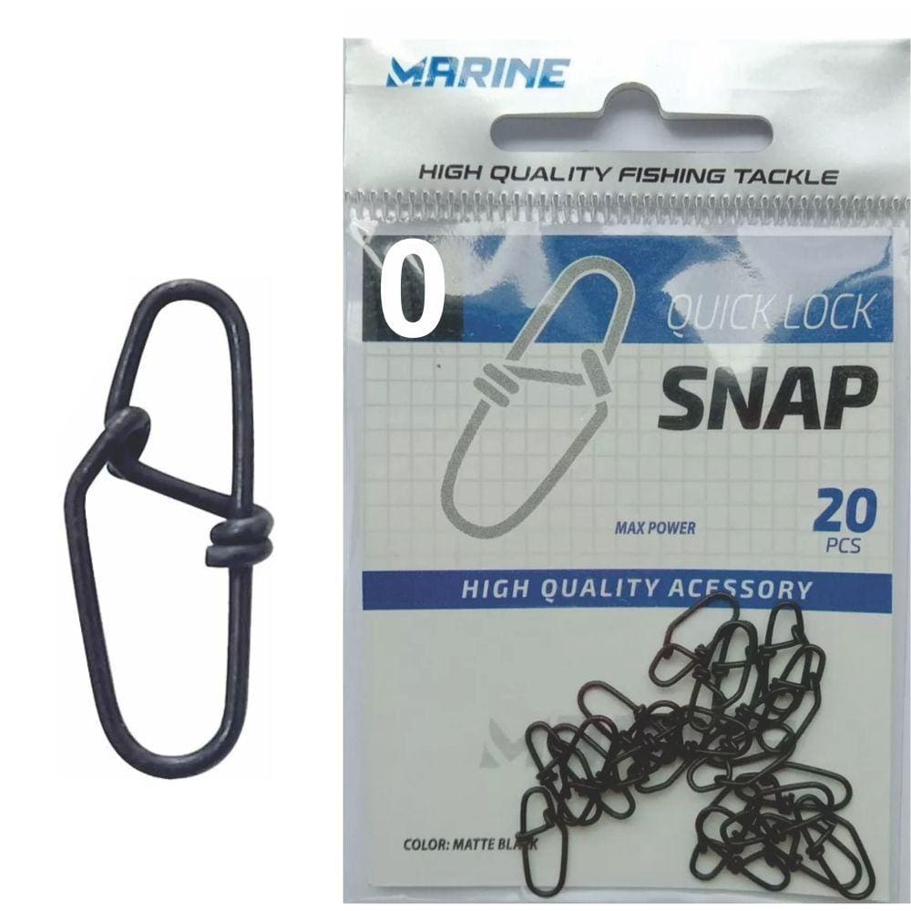 Snap De Pesca Quick Lock N0 Marine Sports 12kg 25lb 20pçs