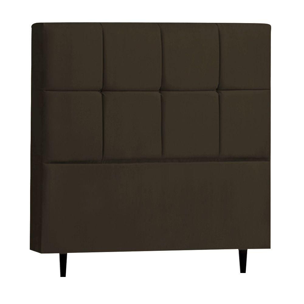 Cabeceira Roma para Cama Box Queen 160 cm Suede Marrom - D`Rossi