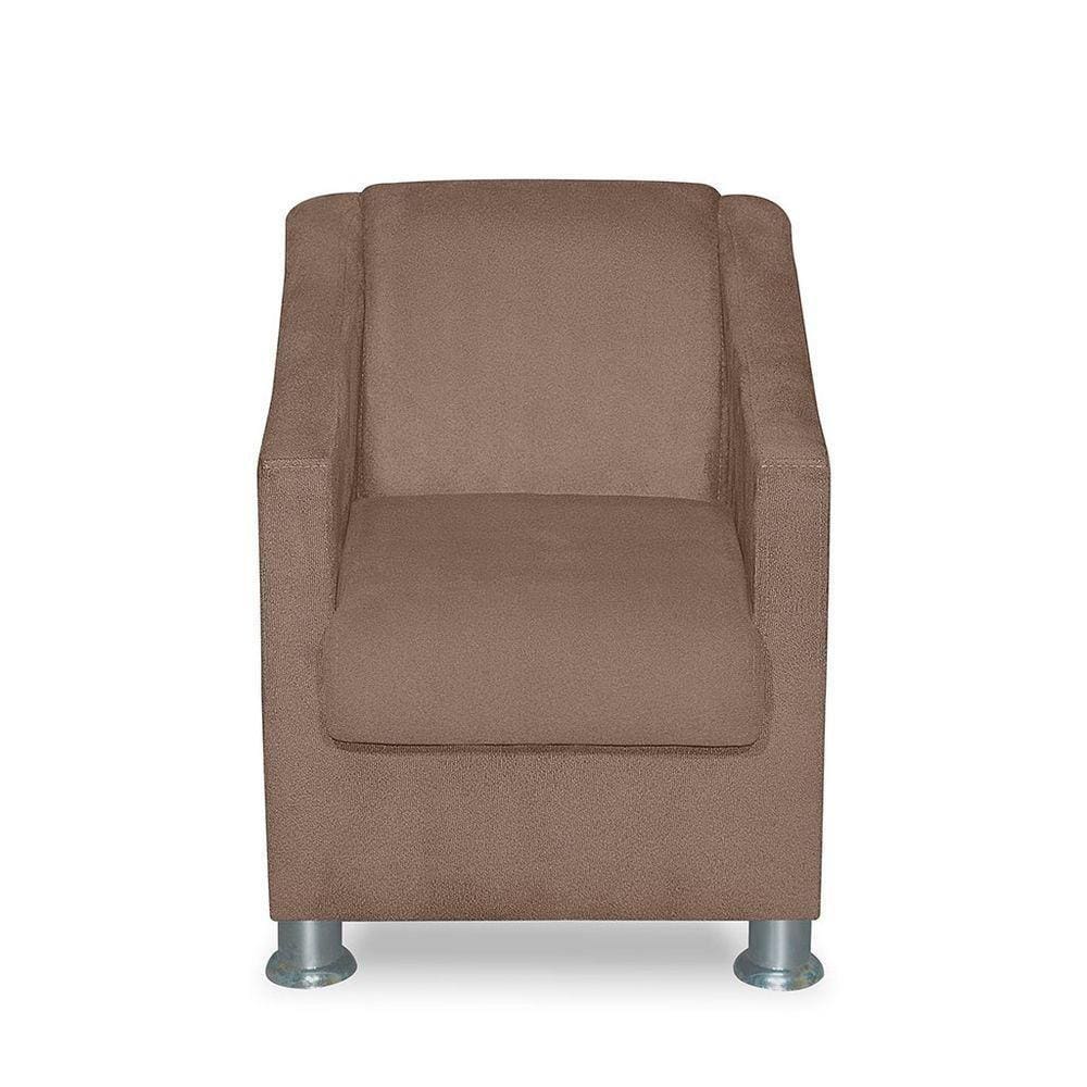 Mini Poltrona Cadeira Infantil Tilla De Criança Suede Cappuccino