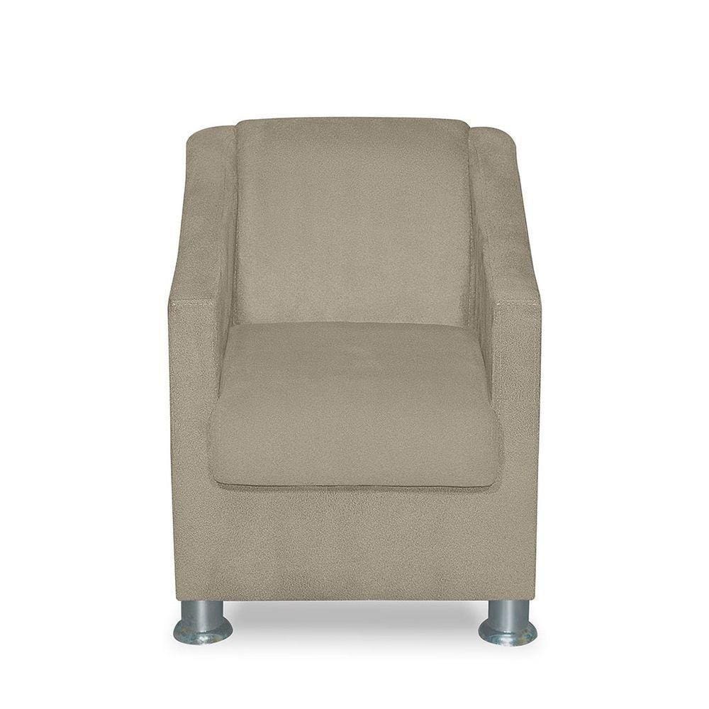 Mini Poltrona Cadeira Infantil Tilla De Criança Suede Bege