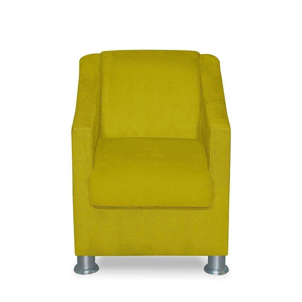 Mini Poltrona Cadeira Infantil Tilla De Criança Suede Amarelo