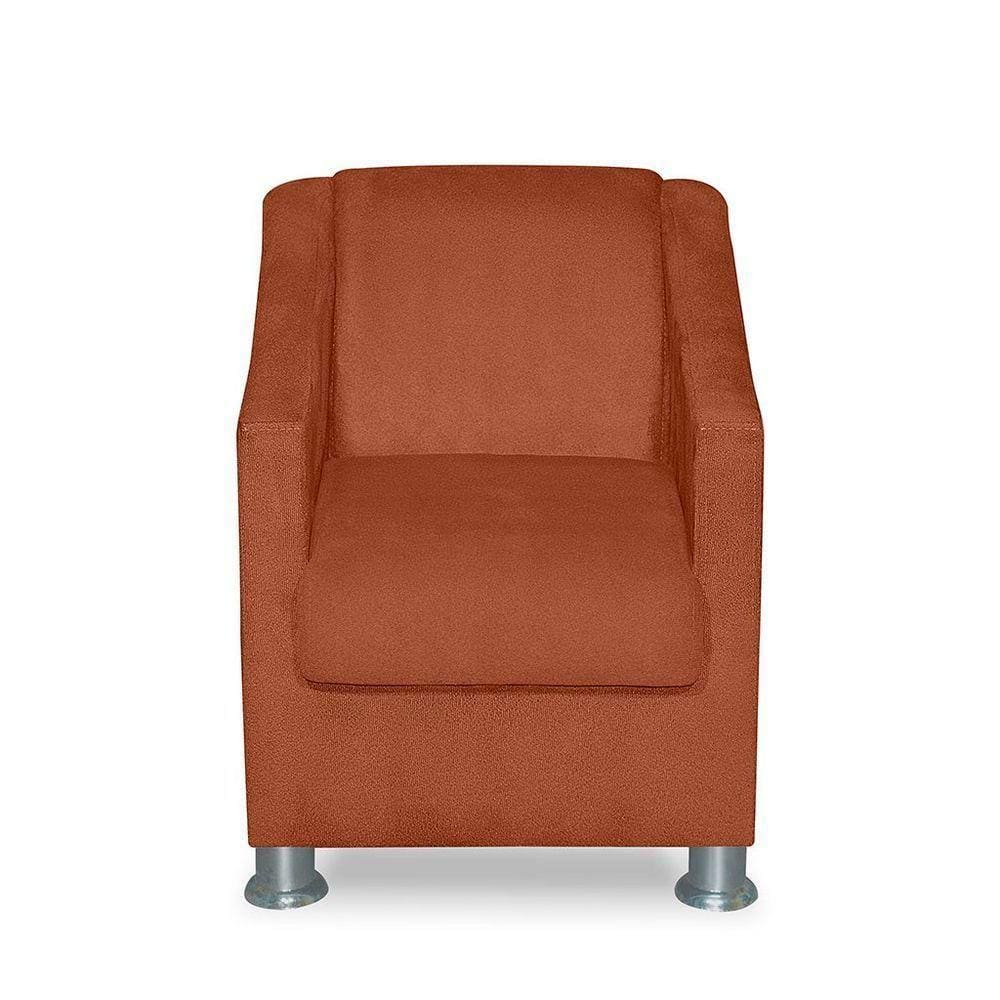 Mini Poltrona Cadeira Infantil Tilla De Criança Suede Terracota
