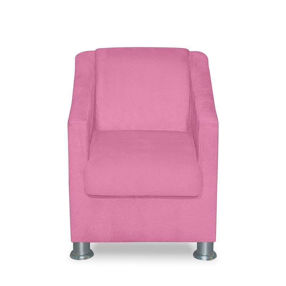 Mini Poltrona Cadeira Infantil Tilla De Criança Suede Rose