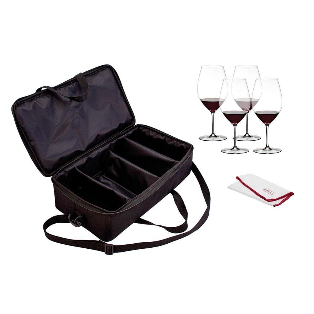 Conjunto Riedel Gift Maleta com 4 Taças e Pano Microfibra