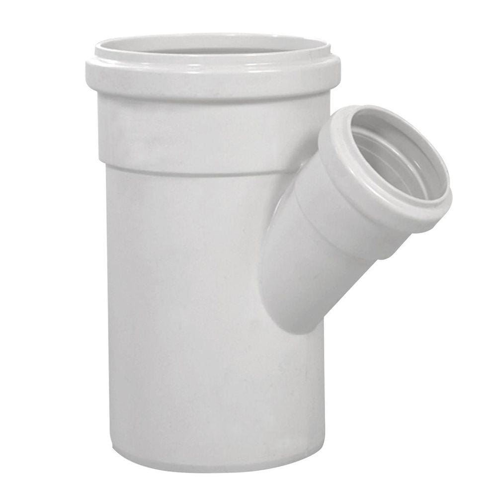 Junção 45 Esgoto 1 075X50Mm Redução Branca Krona