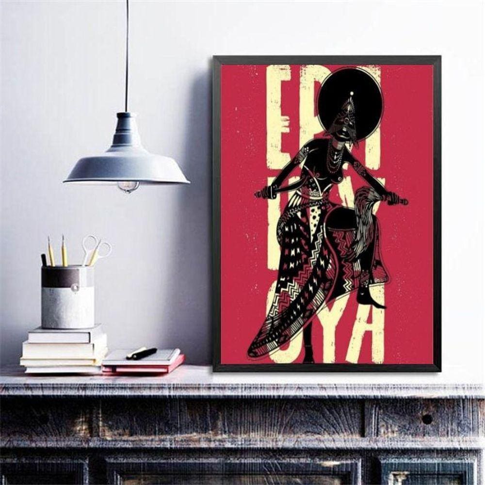 Quadro Poster Candomblé Iansã 24X18Cm - Com Vidro