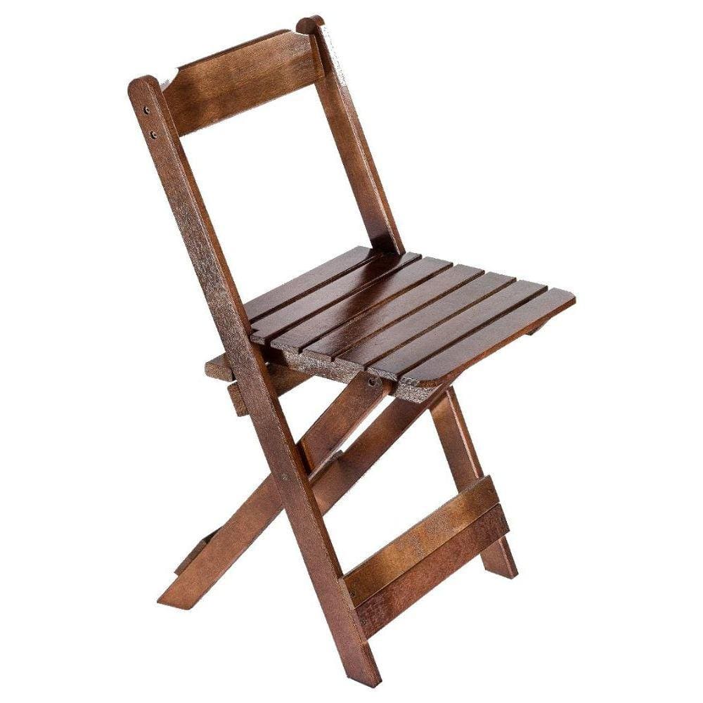Cadeira De Madeira Dobravel Imbuia - Maplan