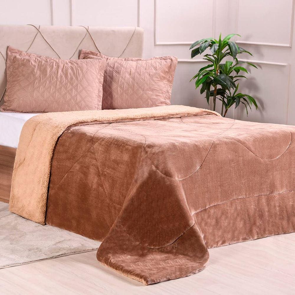 Edredom QueenDupla Face Sherpa