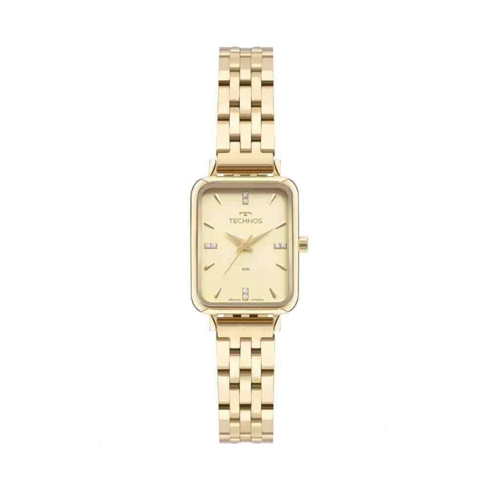 Relógio Dourado Feminino Technos Mini Gl32Ao/1X