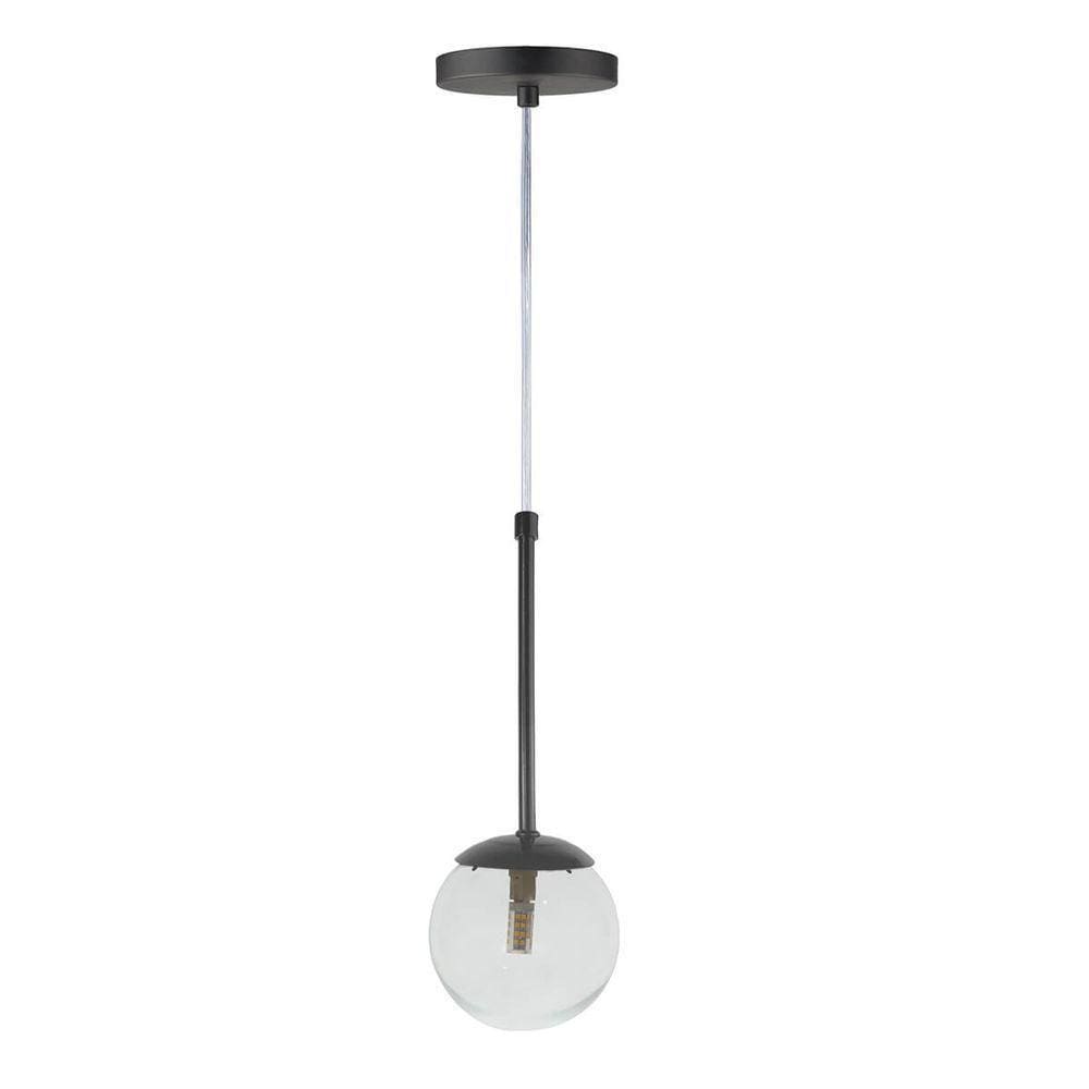 Pendente Globo Esfera De Vidro 12cm - Preto - Vidro Cristal