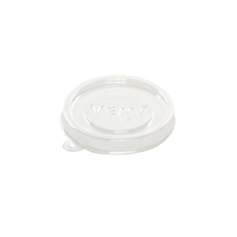 Tampa Descartável Para Ramequim 90ml Natural em PVC VEM