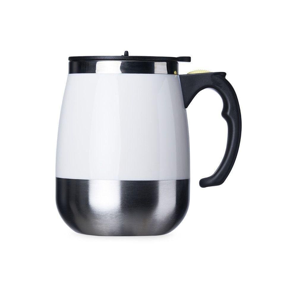 Caneca Mixer Inox Copo Termico Oval 400Ml Branca