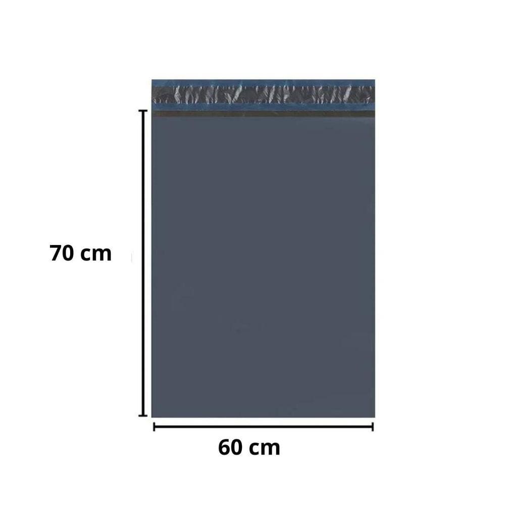 Envelope Seguranca Cinza L.70Cm X A.60Cm + 3Cm Aba X