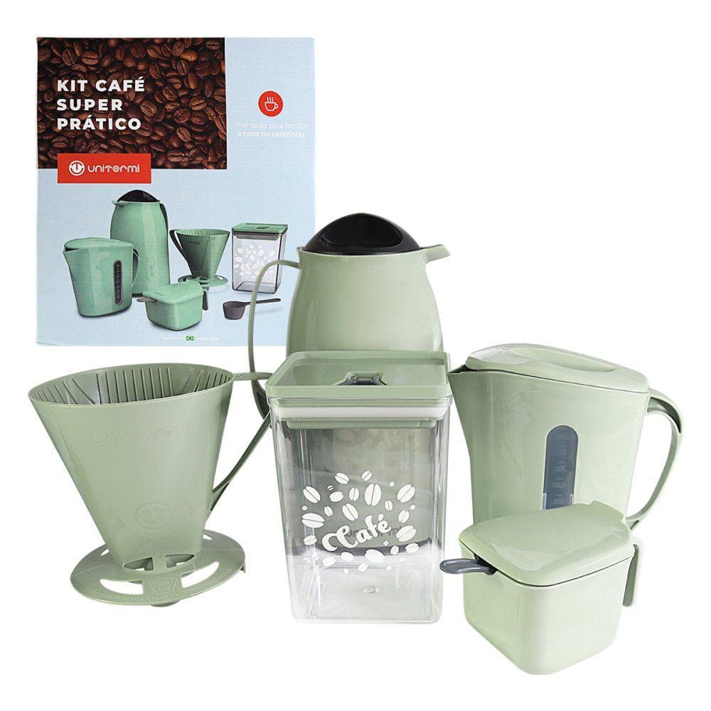 Kit Café Super Prático com 6 Peças Verde