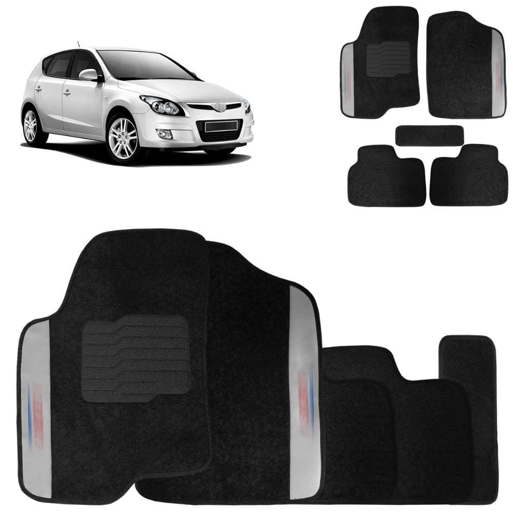 Jogo de Tapete Carpete I30 2009 a 2016 Preto 5 Peças