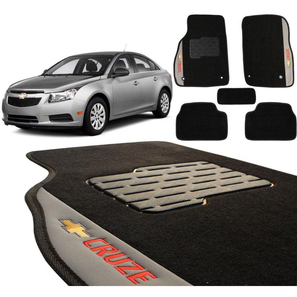 Jogo Tapetes Carpete Cruze 2011 2015 Pto Bordado 5 Peças