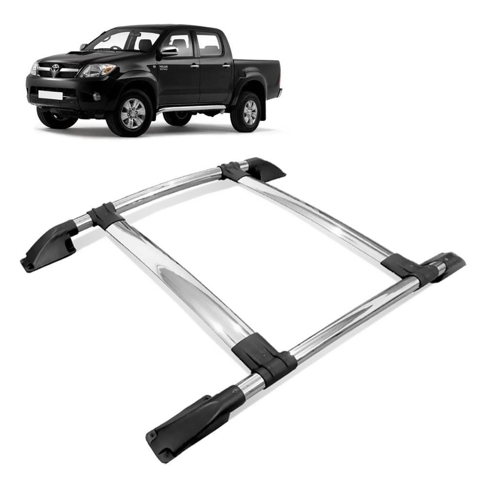 Rack De Teto Bagageiro Hilux 2005 a 2015 Cromado Tubolar