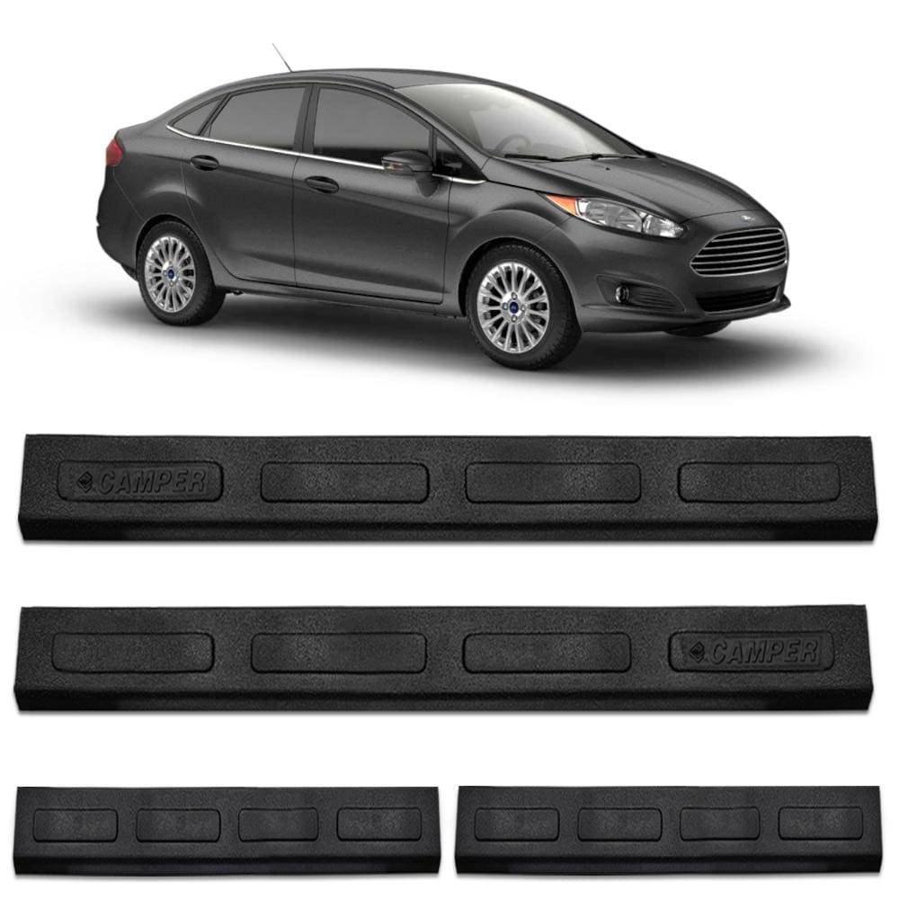 Soleira Porta New Fiesta Sedan 2012 a 2019 Injetada Preta