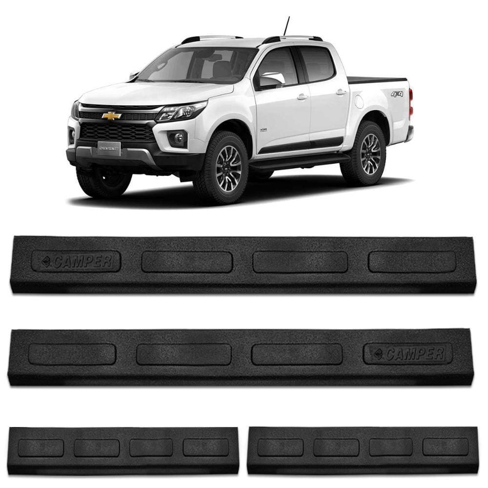 Soleira Camper Chevrolet S10 2012 a 2023 Cabine Dupla Preto