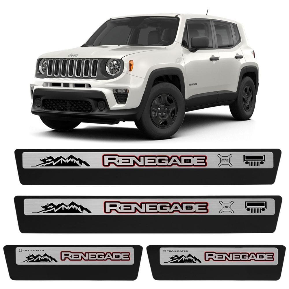 Soleira Premium Jeep Renegade 2016 a 2020 Escovada 4 Portas