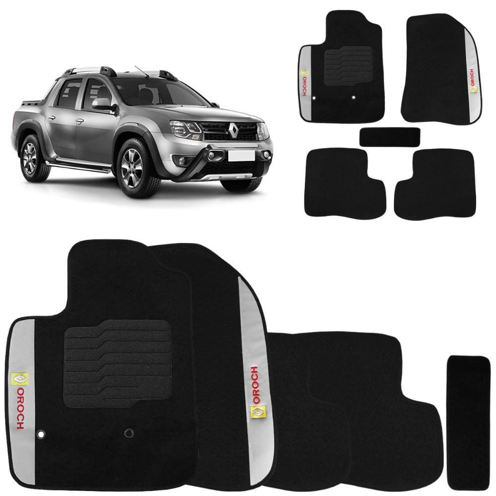 Jogo de Tapete Carpete Oroch 2016 a 2019 Preto 5 Peças