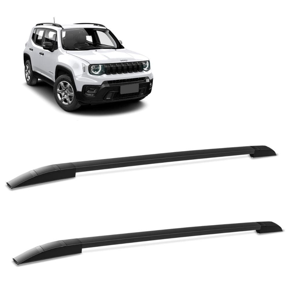 Rack Teto Longarina Jeep Renegade 2016 a 2023 Preto Bepo