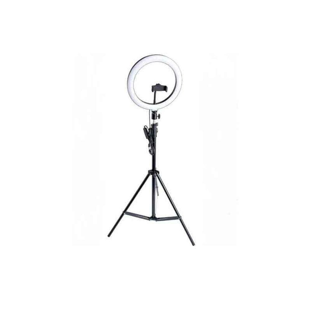 Ring Light Led Iluminador 26Cm Tripé 210Cm Suporte Celular
