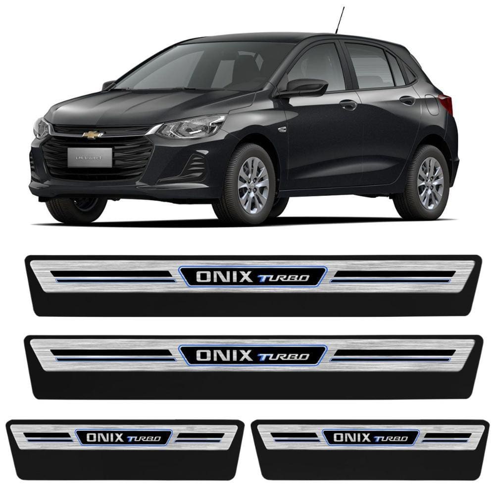 Soleira Premium Onix Turbo 2020 a 2023 Escovada 4 Portas