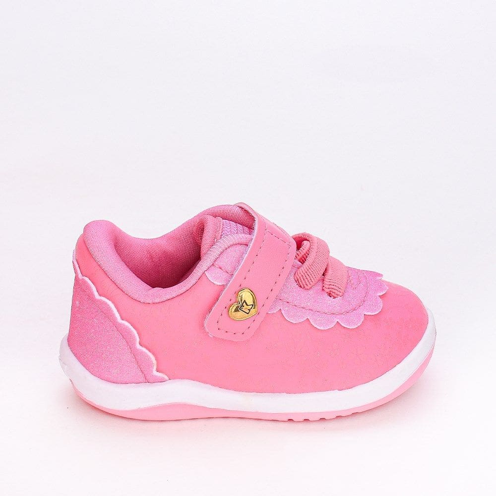 Tênis Infantil Feminino Kidy Colors Flores Rosa