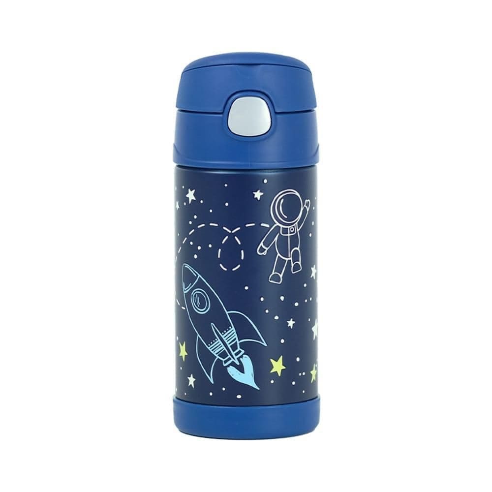 Garrafa Garrafinha Térmica Infantil Thermos 355Ml Astronauta