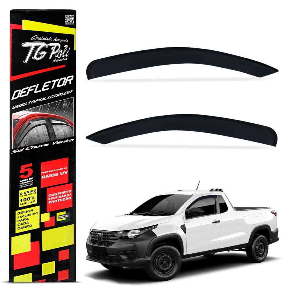 Calha Chuva Fiat Strada 2020 a 2023 CS Acrílico Tgpoli