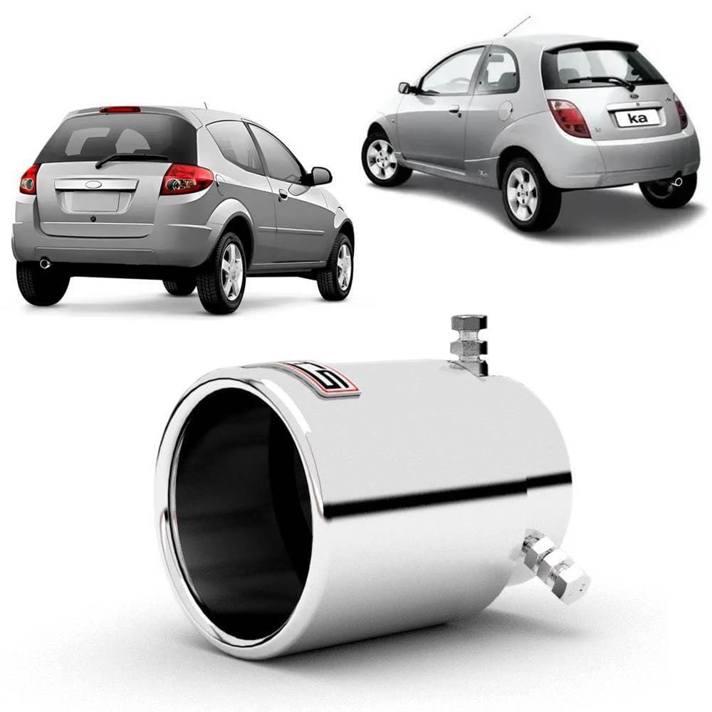 Ponteira Para Escapamento Ford Ka 1996 A 2011 Em Aço Inox